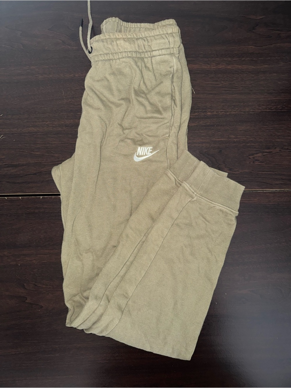 Nike Women Olive Green Fleece Jogger Pants